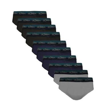 Imagem de Kit 10 Cuecas Zorba Slip Max Algodão 764 Mho/Pto/Graf - XG, Mho, Pto, 