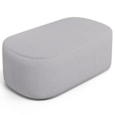 Imagem de Puff Decorativo Orgânico Para Living Quarto 100cm Doha W01 Linho Cinza