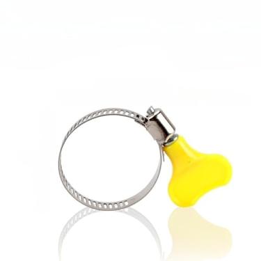 Imagem de Braçadeira de mangueira de 3 peças para tubos de plástico - Serve para várias conexões de mangueira (amarelo (2,1-3,8 cm) pacote com 3)