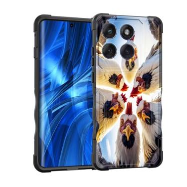 Imagem de EFGWSDER Capa para Moto Edge 2025, [camada dupla][proteção contra quedas de grau militar de 3,5 metros] Capa resistente à prova de choque para Motorola Moto Edge 2025 de 6,7 polegadas, galinha fofa