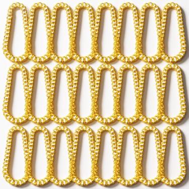 Imagem de Zyghjort Conjunto de 24 colares de corrente de ouro falso, bijuteria grossa de rapper hip hop para homens e mulheres, acessórios de festa de plástico de resina de 80 cm, estilo punk dos anos 80 e 90