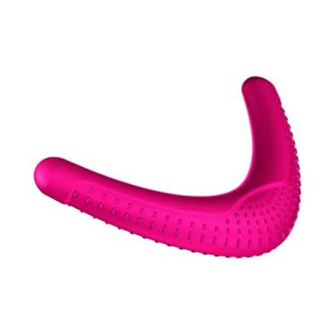 Imagem de Mordedor Boomerangue Stark Pet, Tamanho Grande, Brinquedo para Cães de Médio a Grande Porte, em Borracha Resistente Atóxica, Cor Pink Neon