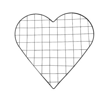 Imagem de Grade De Fotos Recados Memory Board Coração Painel Organizador Grade Tela Aramada Na Cor Preta, Branca, Cobre, Rose Gold(Preto)