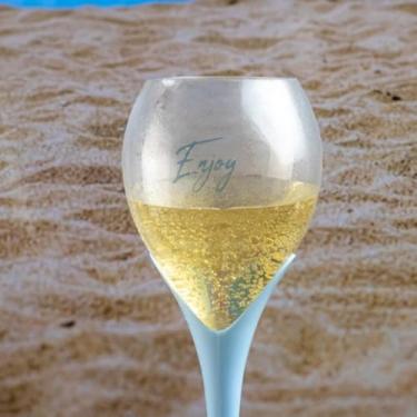 Imagem de Taça Wine on The Beach – Para Praia e Piscina, Leve, Resistente e Elegante, Ideal para Vinho e Drinks