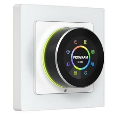 Imagem de YWBL-WH Termostato de Botão Inteligente, Controle de Voz WiFi Programável Com Luz Ambiente, Programação Semanal de 5 + 2 6 + 1 7 Dias para Home Office