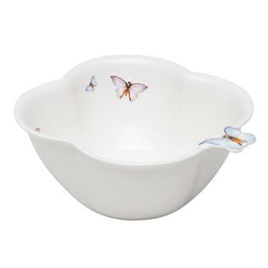 Imagem de Bowl Saladeira de Porcelana Branca C/Formato Borboletas 1,5 Litros 23x10cm Wolff