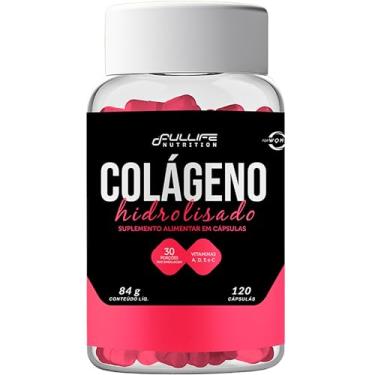 Imagem de Fullife Nutrition, Colágeno hidrolizado, Complementado com vitamina A, D, E e C, Suplemento alimentar, 120 Cápsulas rígidas • 30 Doses