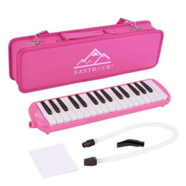 Imagem de Teclado soprano Melodica EASTROCK de 32 teclas com bocal rosa