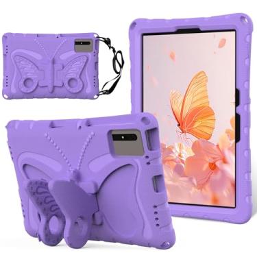 Imagem de Sfulatdc Capa para tablet com alça de ombro e suporte borboleta compatível com Samsung Galaxy Tab S9/S10 FE/S10 Lite/S11, Lenovo M11/Idea Tab 11 polegadas, roxo