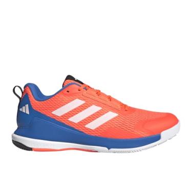 Imagem de adidas Novaflight 2 Tênis masculino para uso interno, Team Solar Orange/Zero Metallic/Bright Royal, 44