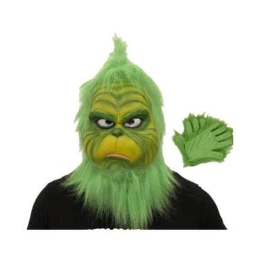 Imagem de Máscara De Cosplay De Natal E Halloween Com Cabelo Verde, Acessórios D