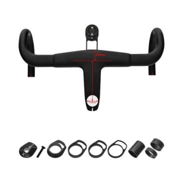 Imagem de Guidão De Bicicleta De Estrada Em Carbono Com Stem Integrado 28.6 31.8