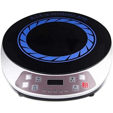 Imagem de Cooktop de indução multifuncional para uso doméstico com indução de fogão de indução redondo usado em utensílios de cozinha adequados, como panela de sopa, wok, panela quente, decoração de pote de leite