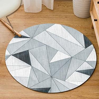 Imagem de Tapete redondo, tapete circular macio antiderrapante lavável para sala de estar, tapetes bonitos para interior colorido para banheiro, entrada, quarto, berçário, D, diâmetro 200 cm