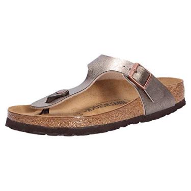 Imagem de Birkenstock Chinelo feminino liso, cinza-acinzentado gracioso, 37 EU estreito, Cinzento-acastanhado gracioso, 37 EU Narrow