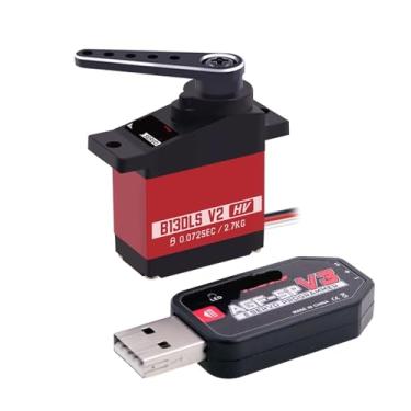 Imagem de Programmable B13DLS V2 0.08 sec Ultra Fast 2KG Digital Servo Motor for 1/24 Scale Crawler 400/450 Size(B13DLS V2 set3)