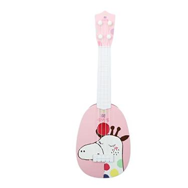 Imagem de Dioche Crianças Brinquedo Ukulele Guitarra Instrumento Musical Seguro Plástico Durável Educação Precoce Crianças Meninos Meninas Idades 3 12 (Estilo 3)