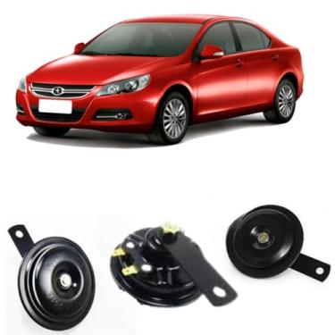 Imagem de BUZINA AUTOMOTIVA PAQUERINHA COM 2 TERMINAIS 12V, PARA J5 2012 >2016 - TIGER AUTO