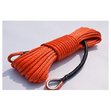 Imagem de GTFRDDJGHJGYFRDDCFRGC Corda de guincho Sintético Laranja 10 mm x 26 m, Capacidade de Carga de 6,803 kg, Compatível com Caminhão, SUV, Jeep