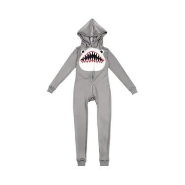 Imagem de Fantasia De Tubarão Com Capuz Para Meninos E Meninas De 3 a 12 Anos, C