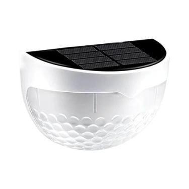 Imagem de Lâmpada Solar LED Branca Quente Para Cerca, Luzes De Parede Externas À