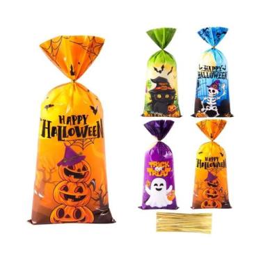 Imagem de Sacos De Doces De Halloween 25 50 100pcs, Embalagem De Snacks Para Fes