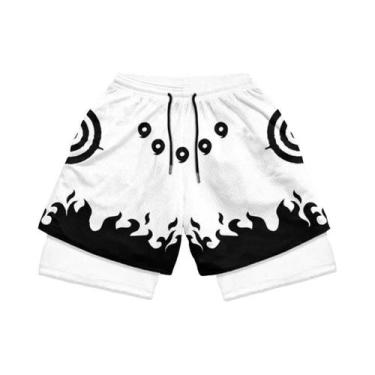 Imagem de 2025 outono novo estilo de rua legal shorts de moda masculina 2-em-1 m