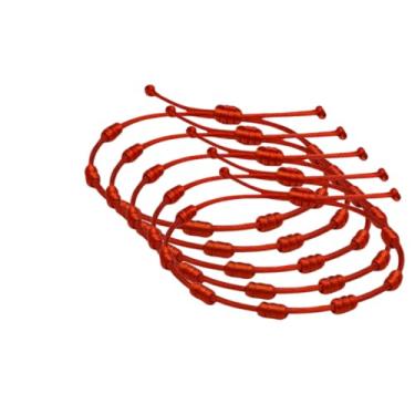 Imagem de Pulseira Vermelha kit c 5 pulseiras da Sorte 7 Nós | Amuleto da Kabbalah | Proteção contra o Mau-Olhado | Prosperidade | Ajustável |Unissex