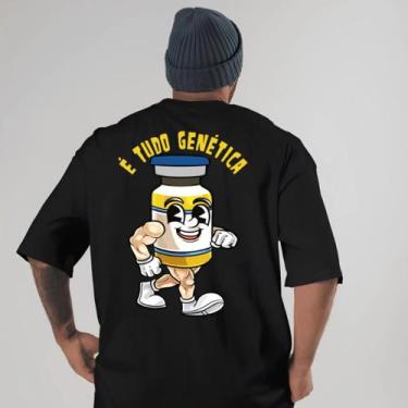 Imagem de Camiseta Oversized Masculina Moda Academia Camisa Grande Treino Meme N