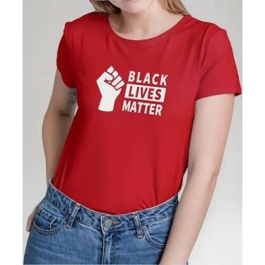 Imagem de Camiseta Camisa Adulto Feminina Masculina Algodão Consciência Negra Bl