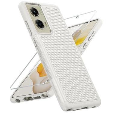 Imagem de FNTCASE Capa para Moto G-Stylus 2024: Capa protetora de camada dupla para celular resistente de grau militar com protetor de tela à prova de choque resistente com textura antiderrapante - 17 cm