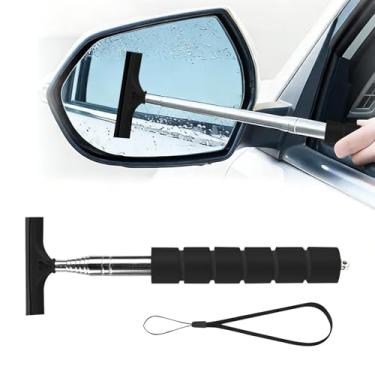 Imagem de Limpador retrátil de espelho de carro e ferramenta de limpador de para-brisa - Rodo extensível de 96 cm com borracha premium para chuva, neblina, remoção de poeira e direção segura, preto
