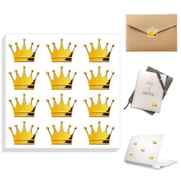 Imagem de 240 peças de adesivos de papel autoadesivos, padrão de coroa, adesivo decorativo de selagem para álbum de fotos faça você mesmo, álbum de recortes, decoração de álbum de recortes ou suprimentos de