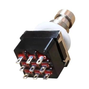 Imagem de Interruptor De Pedal De Guitarra True Bypass 3PDT, Botão De Pressão, A