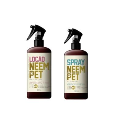 Imagem de Kit Loção e Spray Neem para pets limpeza e repelente naturais