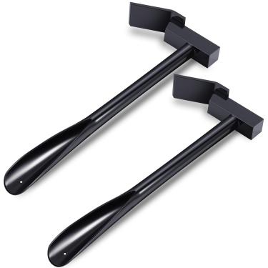 Imagem de Qualirey 2 peças, ferramenta de captura 3 em 1, ferramenta de escavação de martelo, enxada, suprimentos de 45 cm para prender estacas e aeração do solo, aço revestido com pó