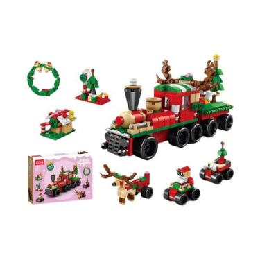 Imagem de Blocos De Montar De Vila Natalina, Brinquedo De Árvore, Tijolos De Enc