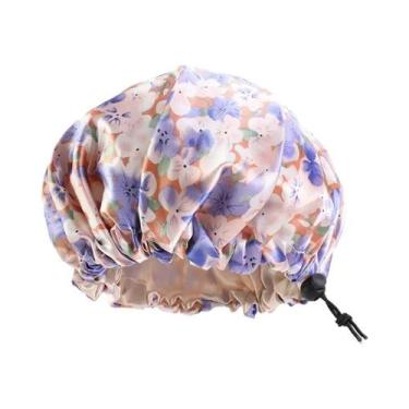 Imagem de Touca De Cetim Ajustável Para Crianças, Dupla Camada, Boné De Dormir P