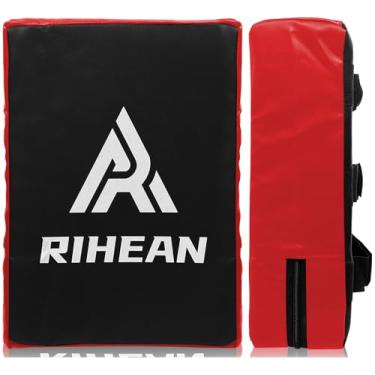 Imagem de RIHEAN Almofada de bloqueio de futebol, 30,5 x 40,6 cm para futebol, basquete, hóquei, lacrosse tackle manequim chute escudo pad (1 peça) vermelho