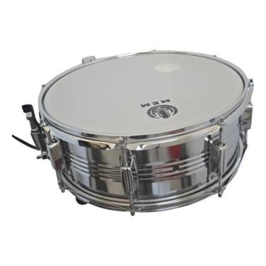 Imagem de Caixa Bateria Mem T1415 Aço Inox Com Abafador Profissional