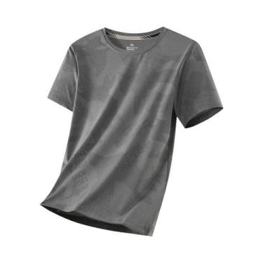 Imagem de Camiseta Masculina De Verão Tamanho Grande, Fina, De Secagem Rápida, E