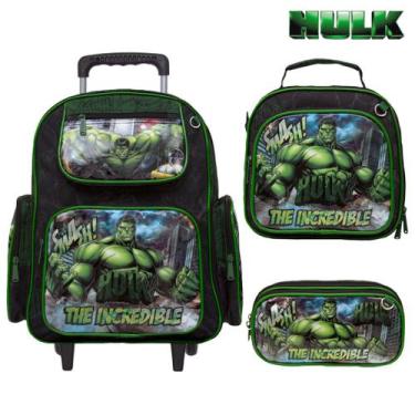 Imagem de Mochila Escolar Incrivel Hulk com Rodinha Toys 2U