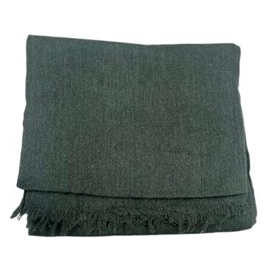 Imagem de Manta Para Sofá ou Cama Luxo Gigante 210x120 Tipo Capa de Sofá Protetora Algodão Decorativa manta para sofá sofa grande(Verde Militar)