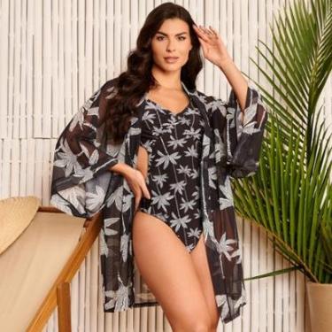 Imagem de Saída de Praia Kimono Estampa Donna Carioca-Feminino