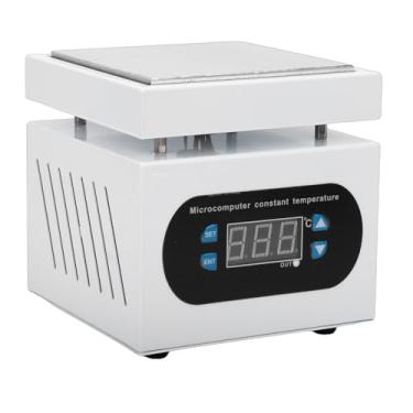 Imagem de Asixxsix Placa Quente de Solda 350W, Microcomputador LED Estação de Solda de Pré-aquecimento Elétrico Soldador Placa Quente Aquecedor de Retrabalho Laboratório 100X100mm para (plugue da ue)