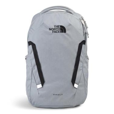 Imagem de THE NORTH FACE Mochila para laptop Vault Everyday – livre de PFAS, Cinza médio mesclado escuro/preto TNF, One Size, Mochila para laptop Vault Everyday | Bolsa de viagem com acabamento repelente à água