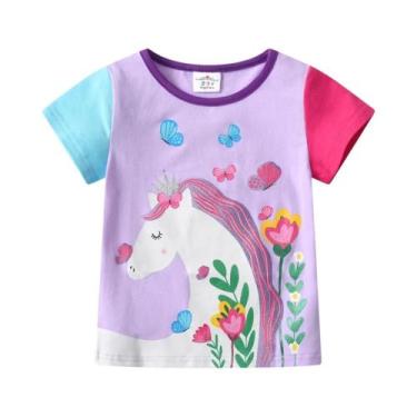 Imagem de Camiseta De Algodão Estilo Europeu Para Bebês Meninas, Blusa Macia Com
