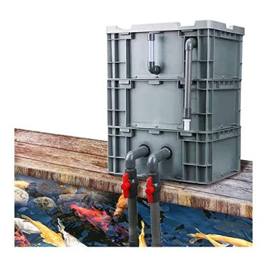 Imagem de Kit de filtro externo de aquário - Caixa de filtro de ciclo de água de 3 camadas para lagoas e tanques de peixes, fácil de montar, bomba e meio de filtro não incluídos