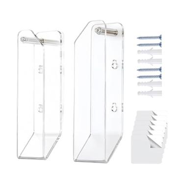 Imagem de Suporte para laptop embaixo da mesa | Material de escritório universal antiarranhões acrílico transparente | prateleira sob a mesa, para fotos de estudo, trailers, viagens, trabalho, jogos, tablets