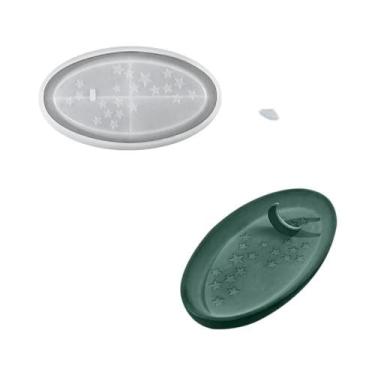 Imagem de Molde De Silicone Estrela Lua Elíptico Para Bandeja De Armazenamento, 